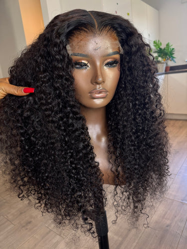 Mongolian Baby Curls Closure Wig