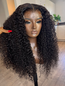 Mongolian Baby Curls Closure Wig