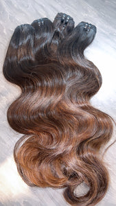 Sun- bleached raw bundles (4 Bundles)